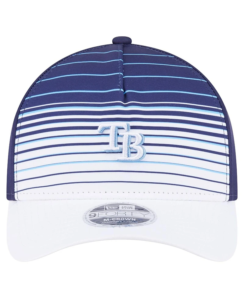 New Era Men's Navy Tampa Bay Rays Gradient 9FORTY M-Crown Adjustable Hat