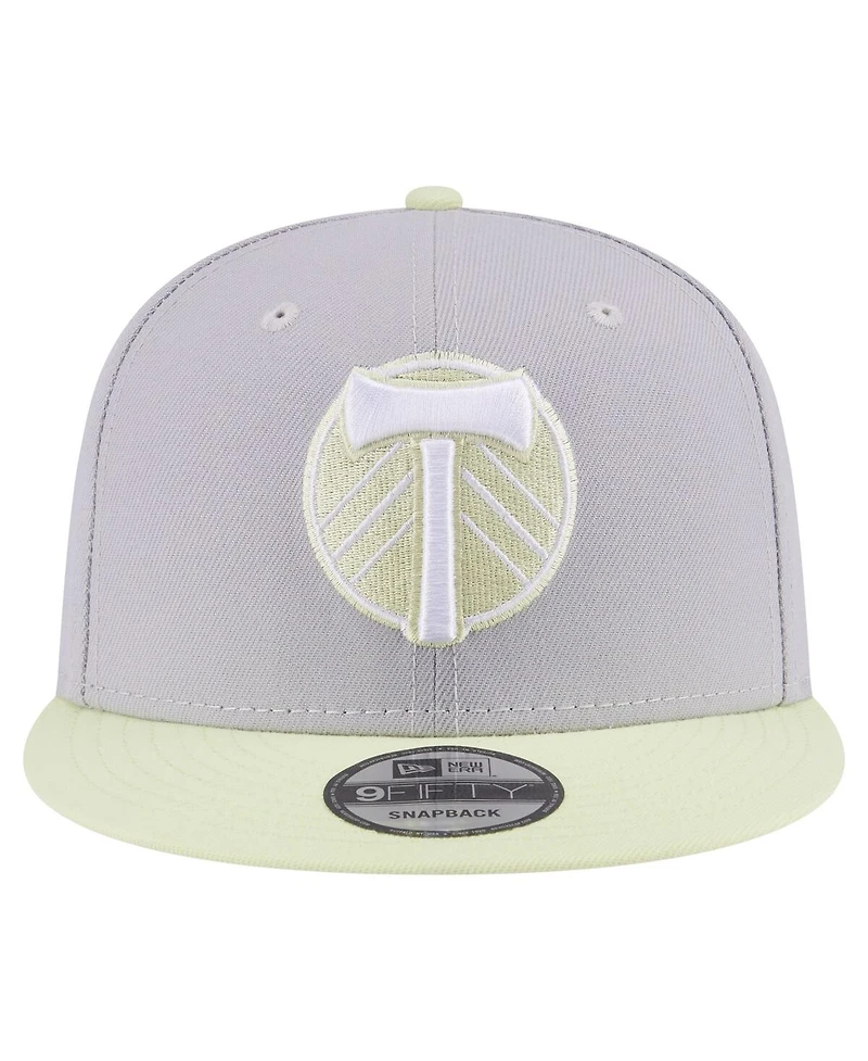 New Era Men's Gray Portland Timbers Color Pack Two-Tone 9FIFTY Snapback Hat
