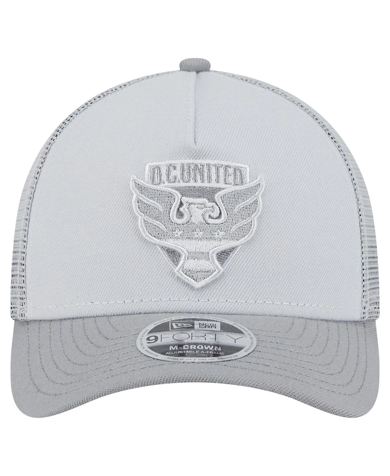 New Era Men's Gray D.c. United Color Pack 9FORTY A-Frame Adjustable Trucker Hat