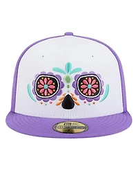 New Era Men's White/Purple Corpus Christi Hooks Copa de la Diversion 59FIFTY Fitted Hat