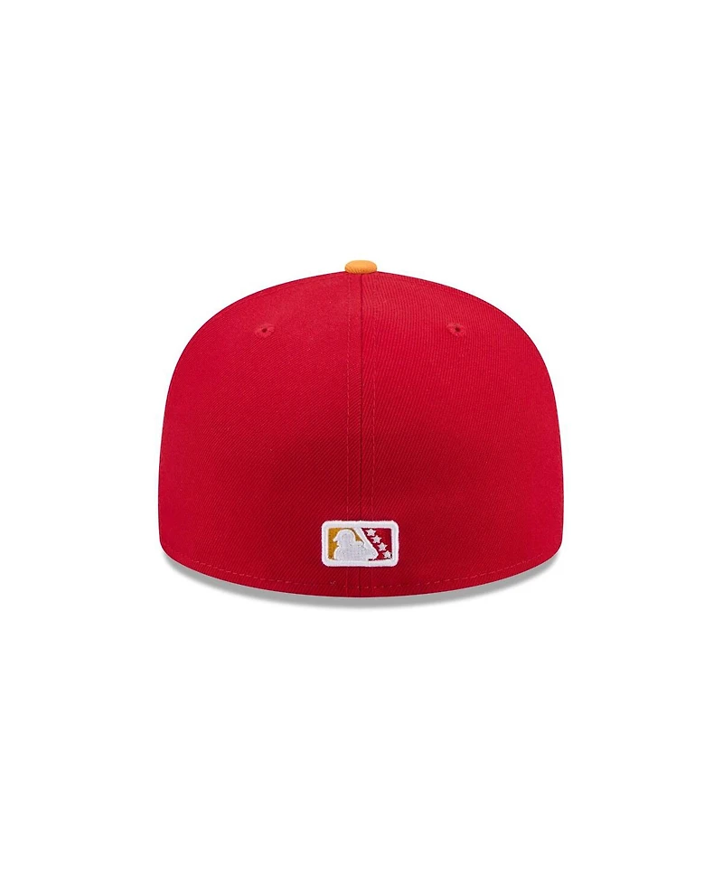 New Era Men's Red Bowling Green Hot Rods Theme Nights 59FIFTY Fitted Hat