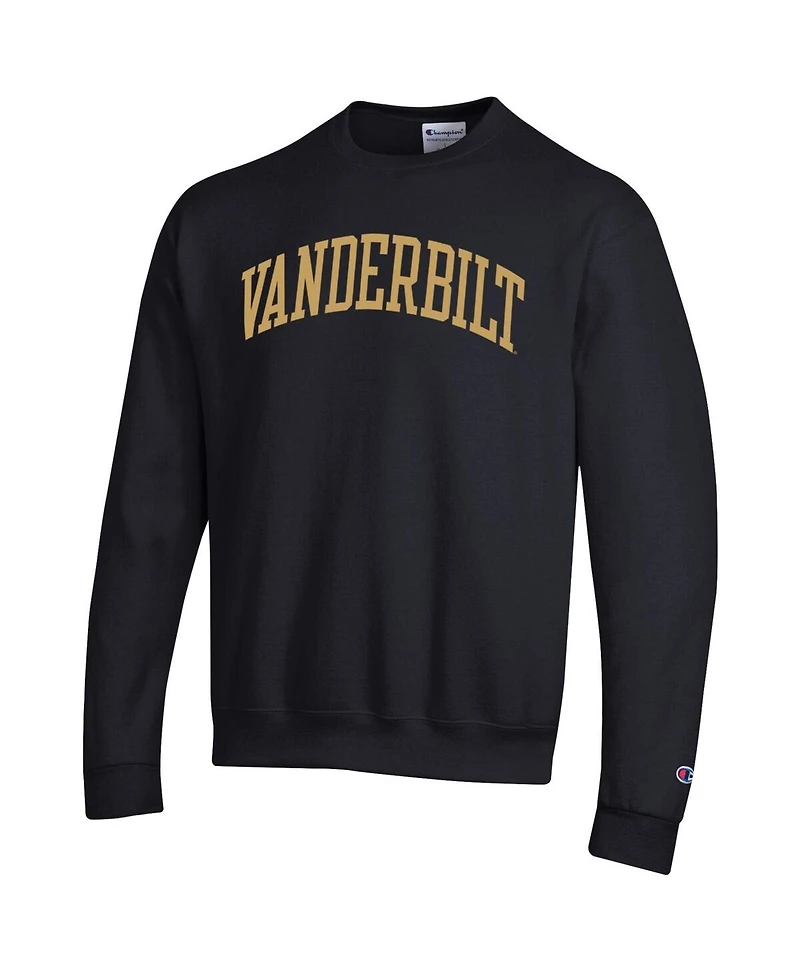 Champion Men's Black Vanderbilt Commodores Basic Arch Fleece Pullover Sweatshirt