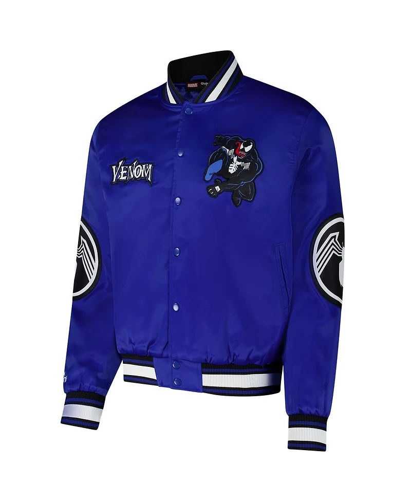 Chalk Line Men's Blue Venom Quilted Satin Full-Snap Jacket