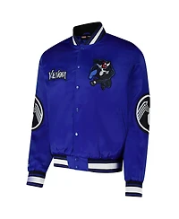 Chalk Line Men's Blue Venom Quilted Satin Full-Snap Jacket