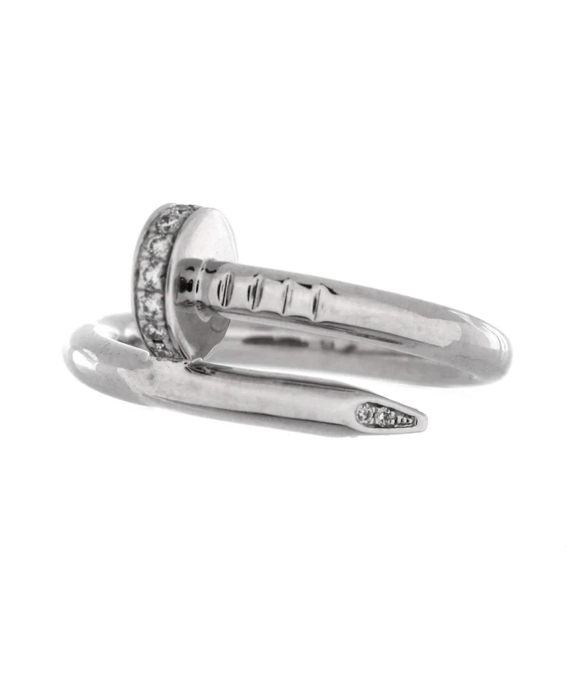 Pre-Owned Cartier Juste un Clou Ring 18K White Gold with Diamonds