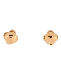Pre-Owned Van Cleef & Arpels Sweet Alhambra Stud Earrings 18K Rose Gold and Carnelian
