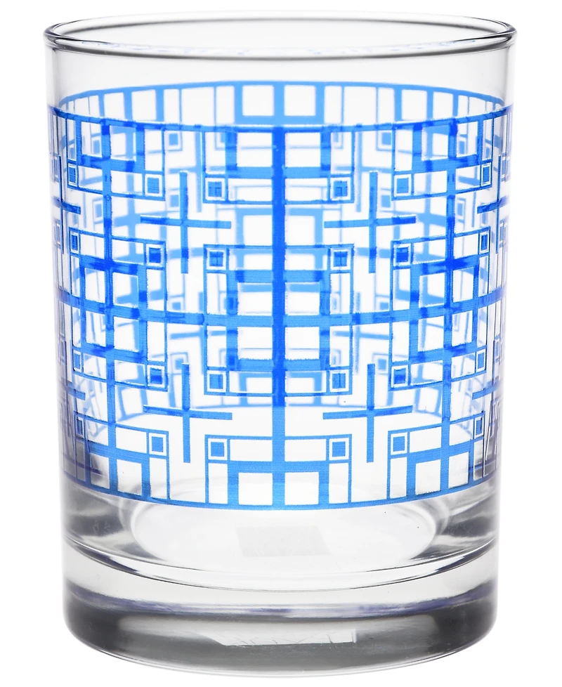 Frank Lloyd Wright Millard Block Double Old Fashioned Glasses, Set of 4