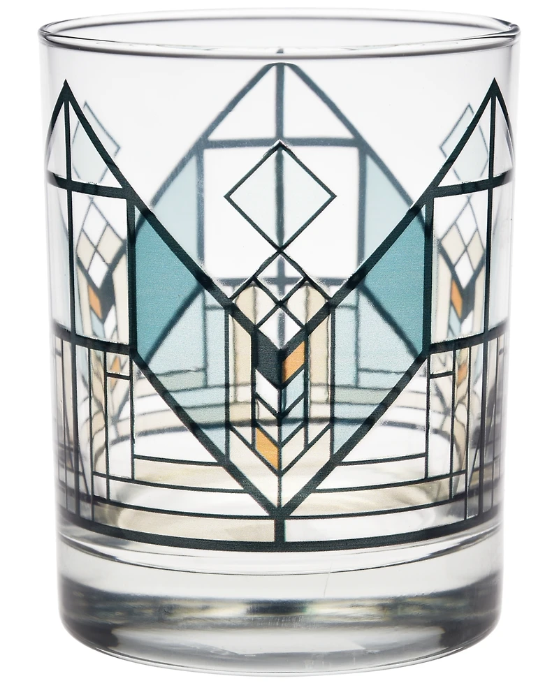 Frank Lloyd Wright Lake Geneva Tulip Double Old Fashioned Glasses, Set of 4