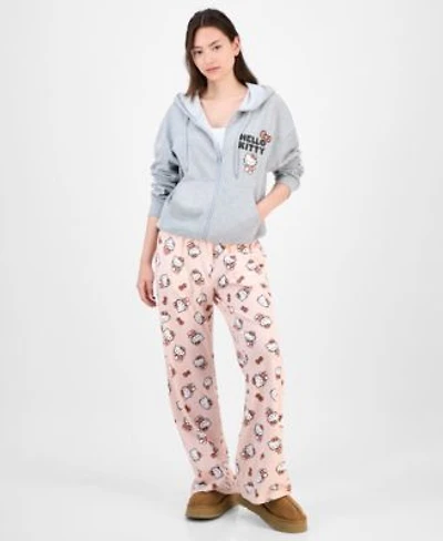 Love Tribe Juniors Hello Kitty Full Zip Hoodie Hello Kitty Allover Print Drawstring Pants