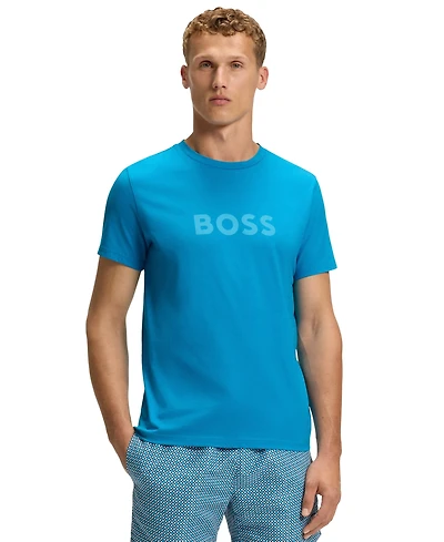 Boss by Hugo Men's Spf 50+ Uv Protection Cotton-Jersey T-Shirt