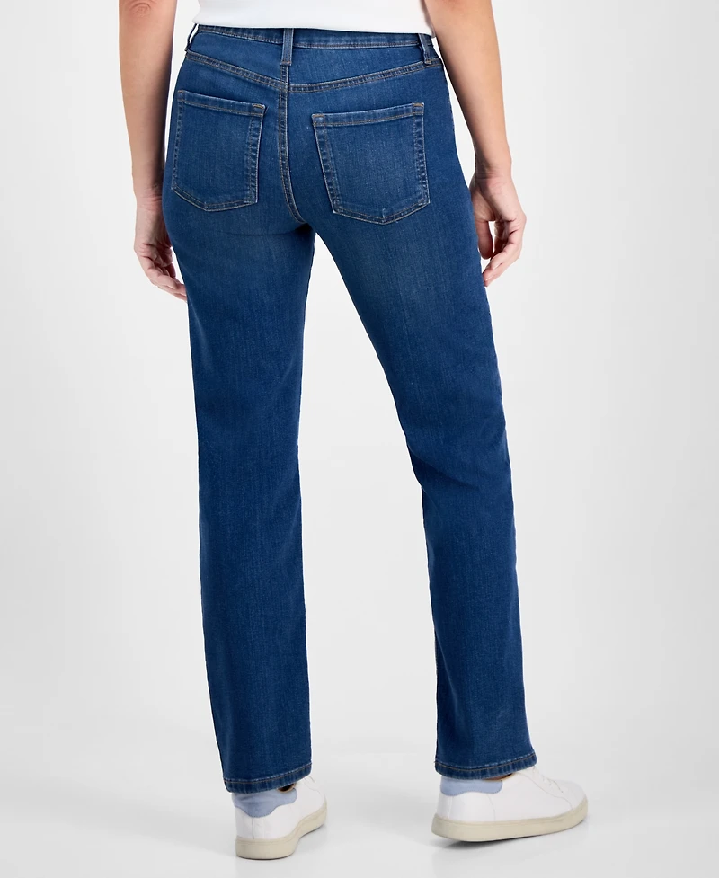 Style & Co Women's Mid-Rise Straight-Leg Denim Jeans, Exclusively at Macy's