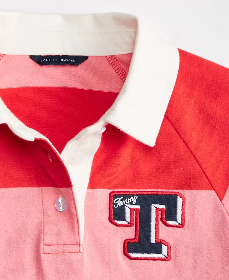 Tommy Hilfiger Big Girls Cotton Rugby Stripe Sweatshirt