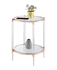 Convenience Concepts 20" Royal Crest 2 Tier Acrylic Glass End Table