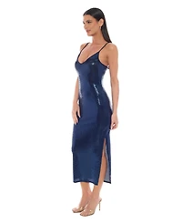 bebe Women's Disco Dot Maxi Tank Bodycon Dress
