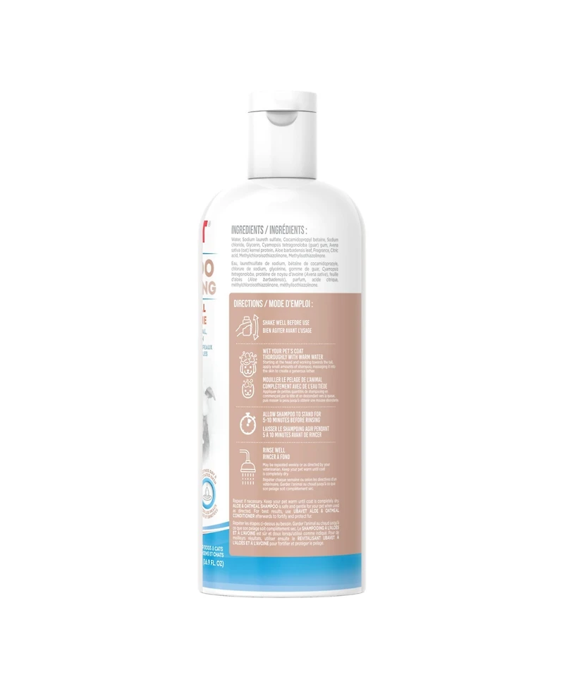 Ubavet Aloe & Oatmeal Shampoo for Dogs & Cats – Gentle Hydrating Formula – (16.9 fl oz / 500ml)