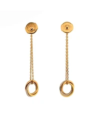 Pre-Owned Cartier Trinity Diamond Drop Earrings 18K Tricolor Gold
