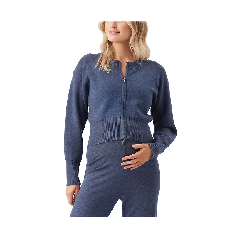 Ripe Maternity Delta Zip Through Knit