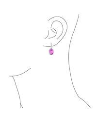 Bling Jewelry White Blue Purple Created Opal Dangle Earrings Sterling Silver