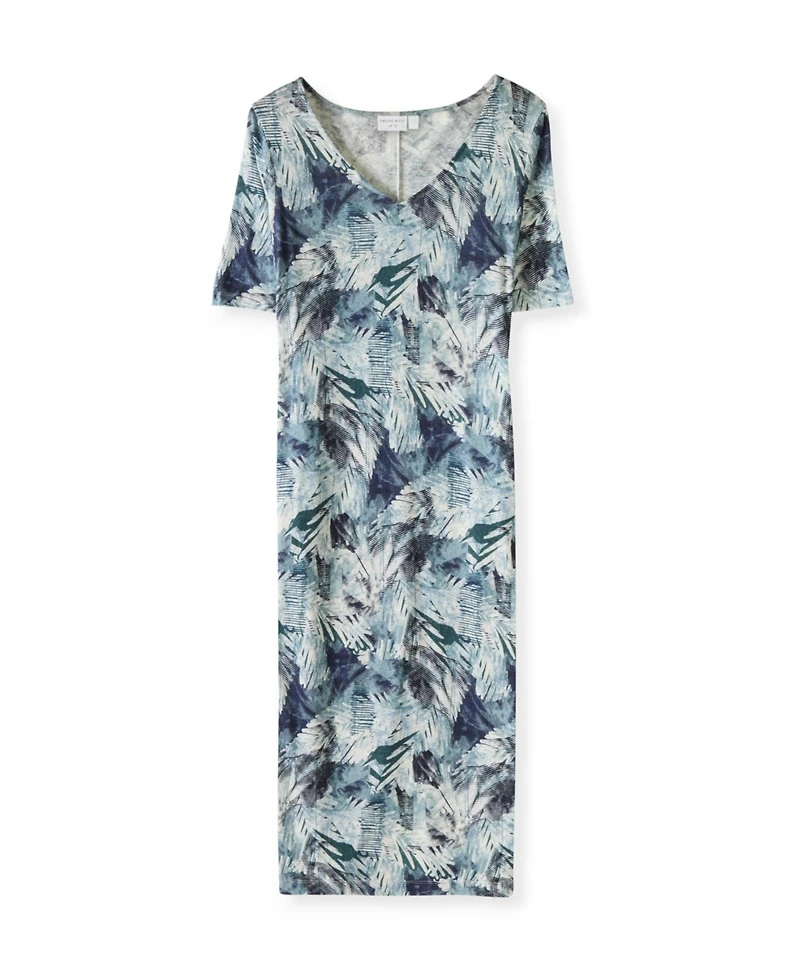 Celtic & Co. Women's Linen Blend Button Back Midi Dress