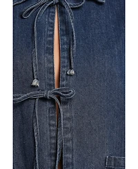 Petal and Pup Women's Avon Bow Front Denim Shacket