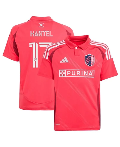 Adidas Big Boys and Girls Marcel Hartel Red St. Louis City Sc 2025 Forever Replica Player Jersey