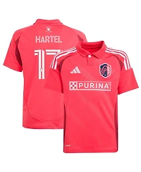 Adidas Big Boys and Girls Marcel Hartel Red St. Louis City Sc 2025 Forever Replica Player Jersey
