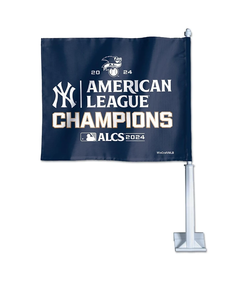 Wincraft New York Yankees 2024 American League Champions On-Field/Locker Room Celebration Two-Sided Car Flag
