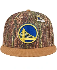 New Era Men's Camo Golden State Warriors Victory Grove Forest Sneaker Pin 9FIFTY Snapback Hat