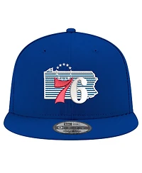 New Era Men's Royal Philadelphia 76ers State Pride 9FIFTY Snapback Hat