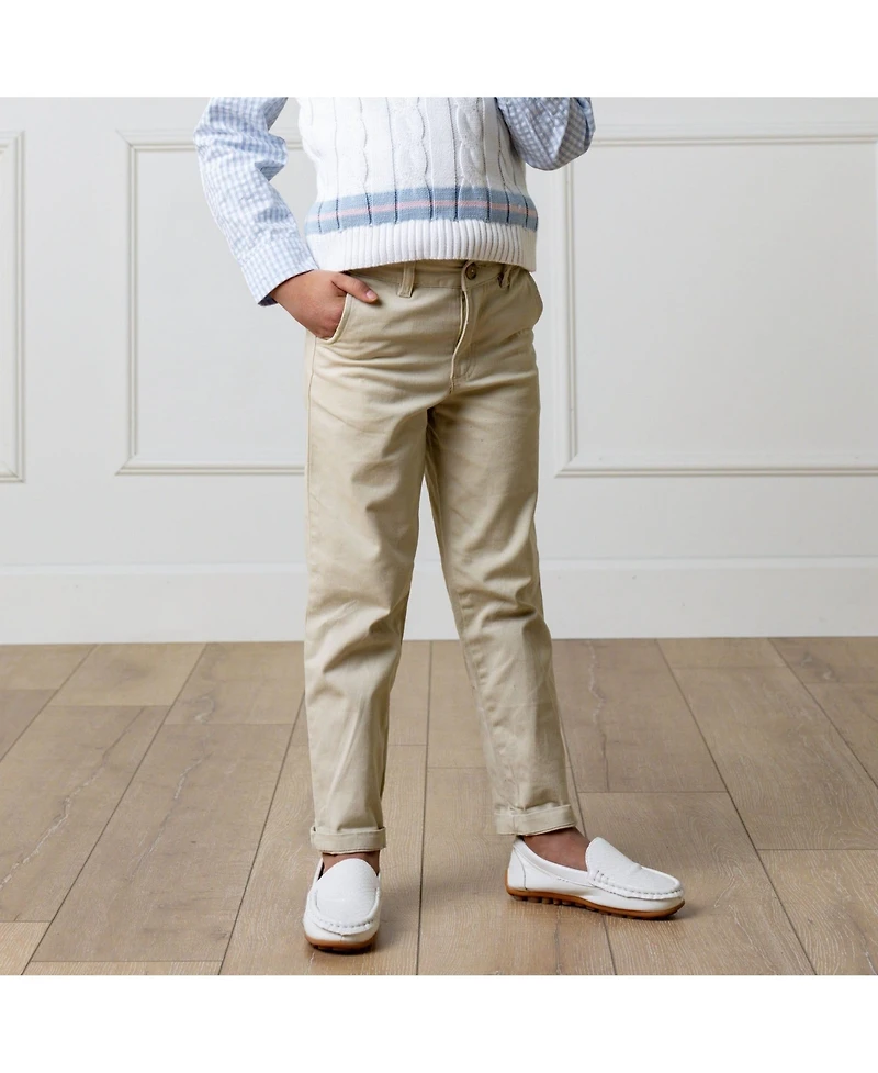 Hope & Henry Little and Big Boys' Organic Skinny Stretch Twill Chino Pant