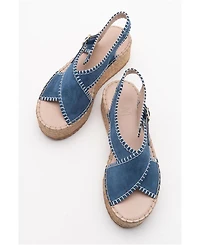 Forever & Always Shoes Bellezza Leather Platform Sandals