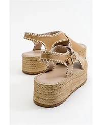 Forever & Always Shoes Bellezza Leather Platform Sandals