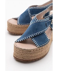 Forever & Always Shoes Bellezza Leather Platform Sandals