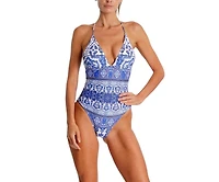 La Moda Clothing Women's Cutout One Piece Swimsuit
