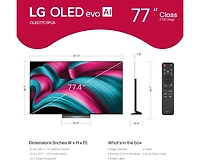 Lg Oled evo Ai 4K Smart Tv) w/A9 Gen8, 144Hz, Dolby Vision/Atmos, HDR10, Ai Upscaling