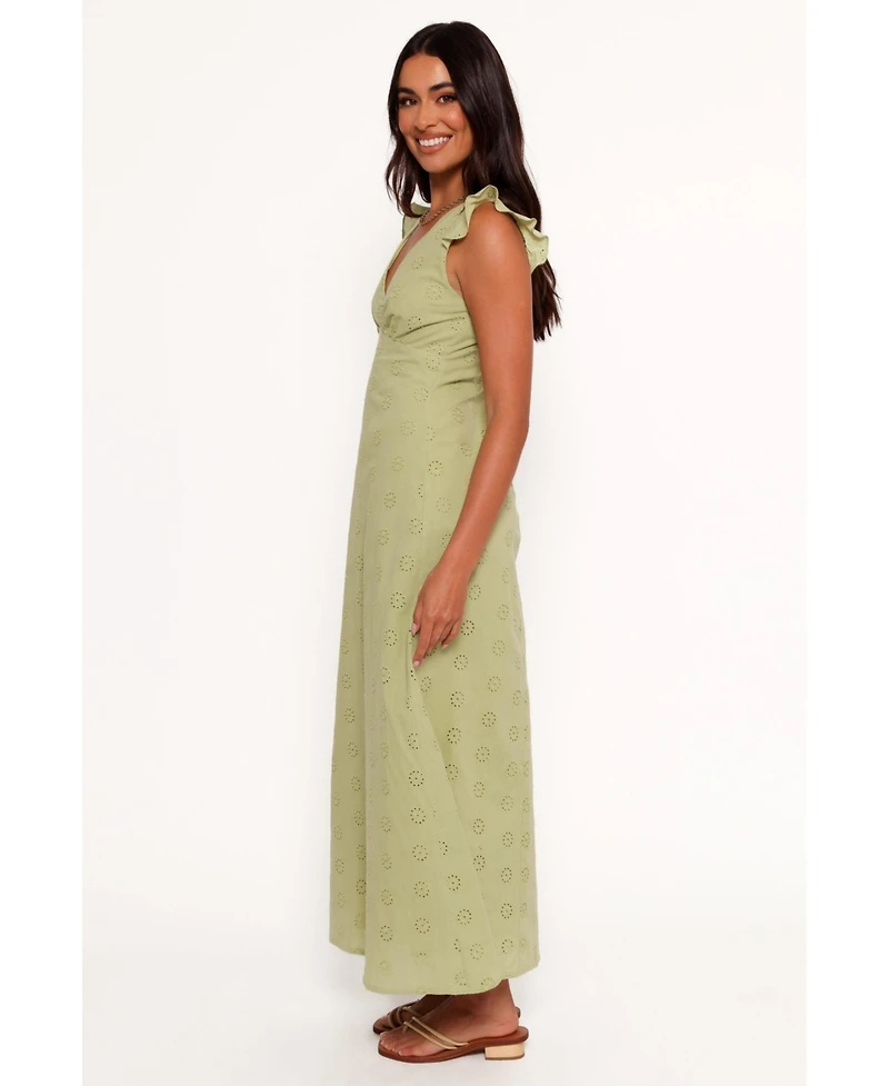 Petal and Pup Women's Ensley Flutter Sleeve Maxi Dress