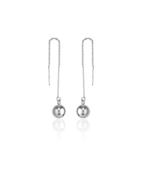 Spero London Bead Sphere Chained Drop Sterling Silver Earring