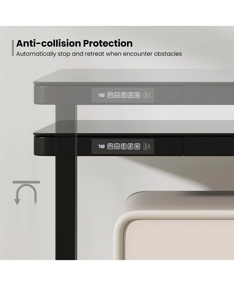 48-Inch Height Adjustable Electric Standing Desk with Drawer