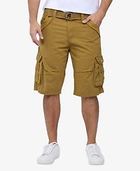 X-Ray Men's Belted Knee Length Cargo Shorts