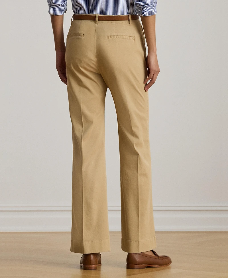 Lauren Ralph Women's Stretch Cotton Chino Flare Pants