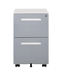 Streamdale Mobile Locking File Cabinet with 5 Wheels (Grey)