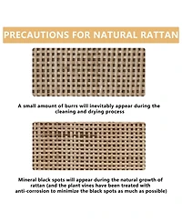 51.18" 6-Drawers Rattan Storage Cabinet Rattan Drawer, for Bedroom, Living Room, Black (Same Sku:W757112779