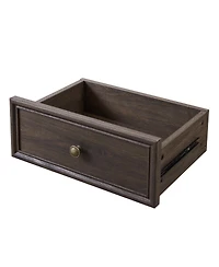 Streamdale Furniture Freestanding Glass Door Cabinet with Drawer for Living & Office Spaces