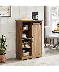 Streamdale Farmhouse 5-Drawer Dresser with Sliding Barn Door