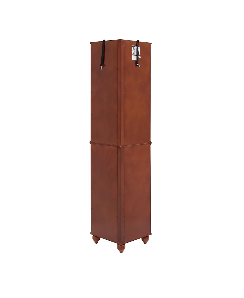 Streamdale Furniture Corner Curio Cabinet with Adjustable Glass Shelves and Mirrored