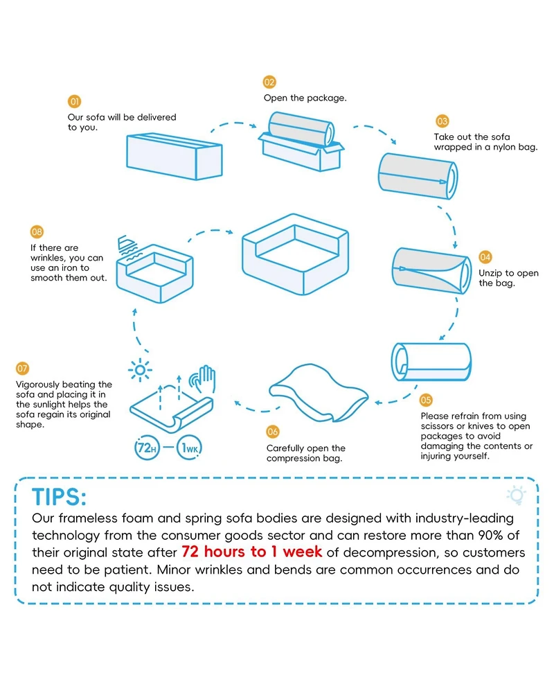 Streamdale Furniture Modular Sectional Sofa with Ottomans: Cloud Chenille Comfort, No Assembly