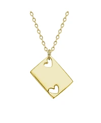 Kids 14K Gold Plated Heart Cutout Pendant Necklace