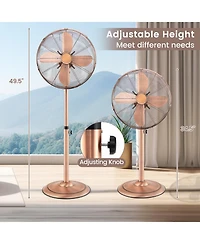 16 Inch Pedestal Standing Fan Oscillating with 3 Speeds and Adjustable Height
