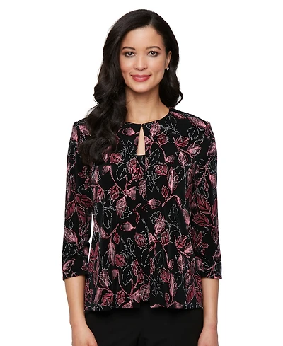 Alex Evenings Petite 2-Pc. 3/4-Sleeve Jacket & Top Set
