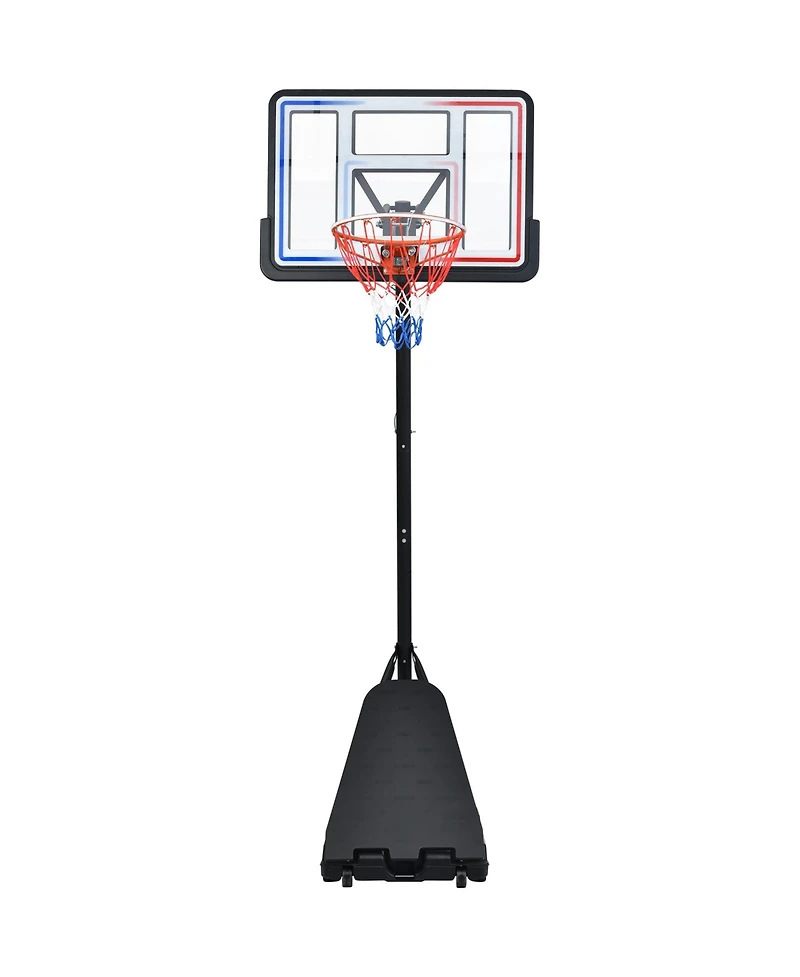 Portable Basketball Hoop System, 8-10ft Height Adjustable for Youth Adults Led Basketball Hoop Lights